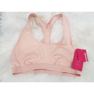 COMMANDO‎ Bralette SIze XS Pima Cotton Blend Micro Rib Racerback Apricot NWT